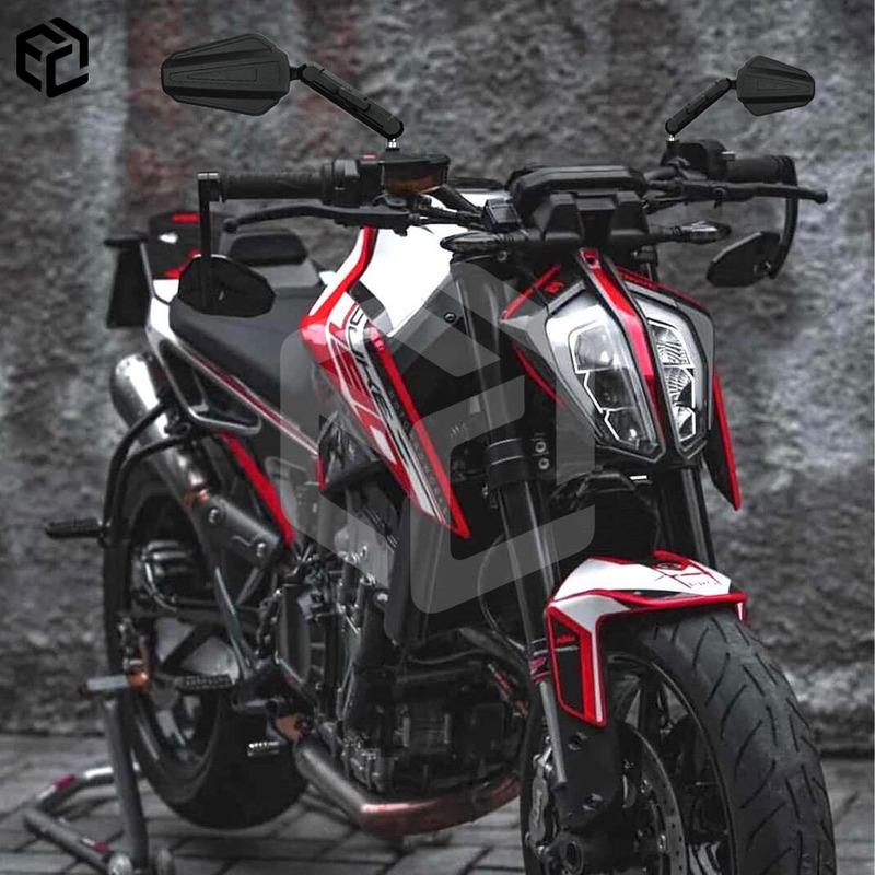 2 PZ/SET Moto Vento dell'Ovest Specchietto Retrovisore Pieghevole Specchietti Laterali Adventure Per KTM Duke 390 790 1190 1290 890 200 250 990