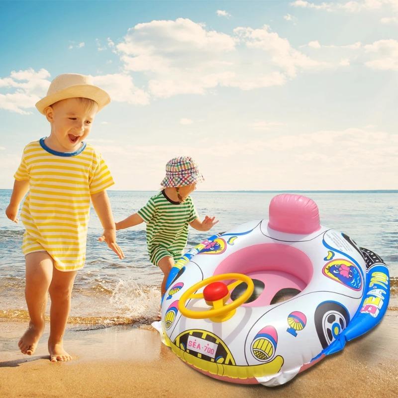 Baby Pool Inflatable Float Seat Boat Swim Ring Swimming Safe Raft Kids Water Motorcycle Car Baby Swimming Ring Floating Chair
