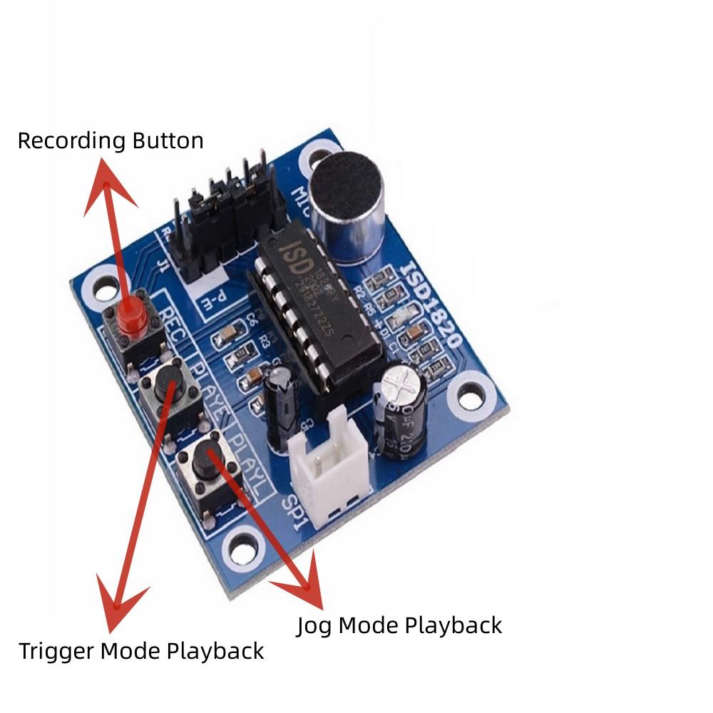 ISD1820 Sound Voice Recording Playback Module Board Looping/Inching/Single Pass