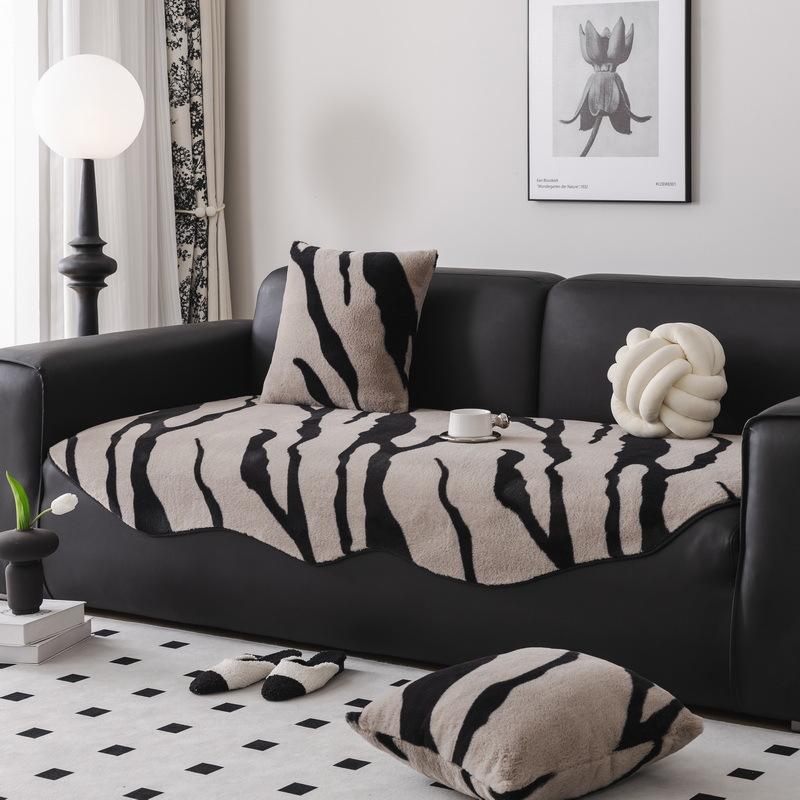 [Soft Tutu Fleece] Special-Shaped Sofa Cushion, Autumn And Winter Plush Non-Slip Seat Cushion, High-End Sofa Cover Cover Cloth