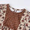 Autumn Girls Floral Dress Ethnic Patchwork Mori Girl Long Sleeve Cotton Dress For Kids Casual Party Wear