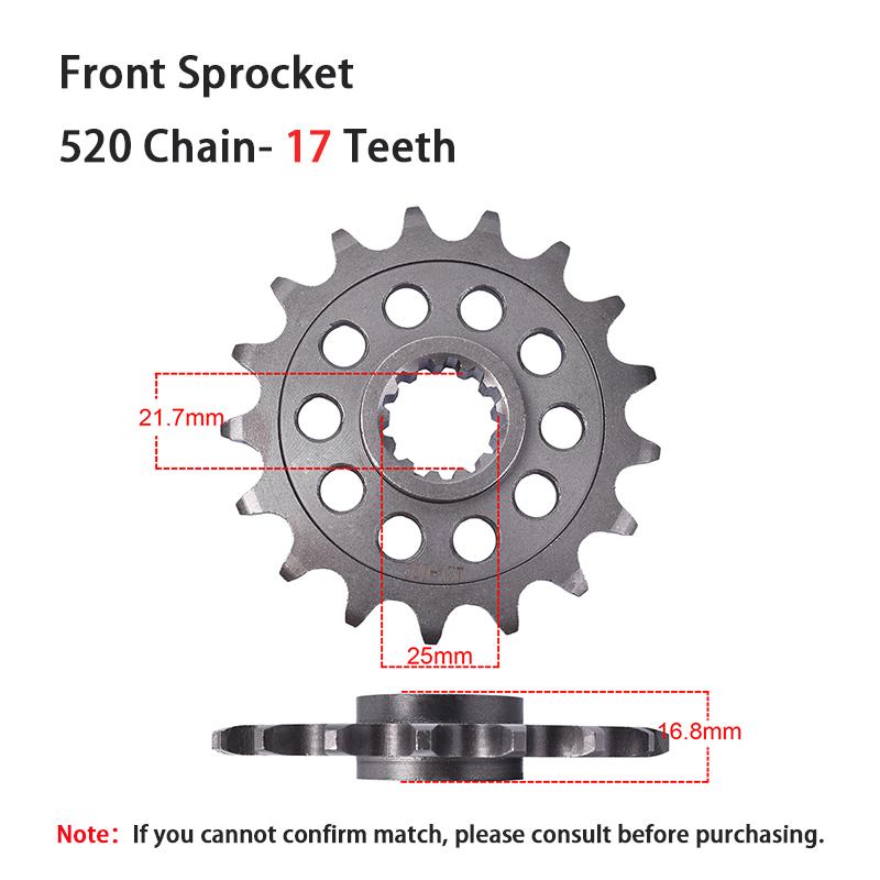 520 16T 17T Front 41T Rear Sprocket for HONDA NC750 2014-2024 NC700 2012-2015 CT700 D N ND CTX700 NSS750 NC 700 750 NSS CT CTX