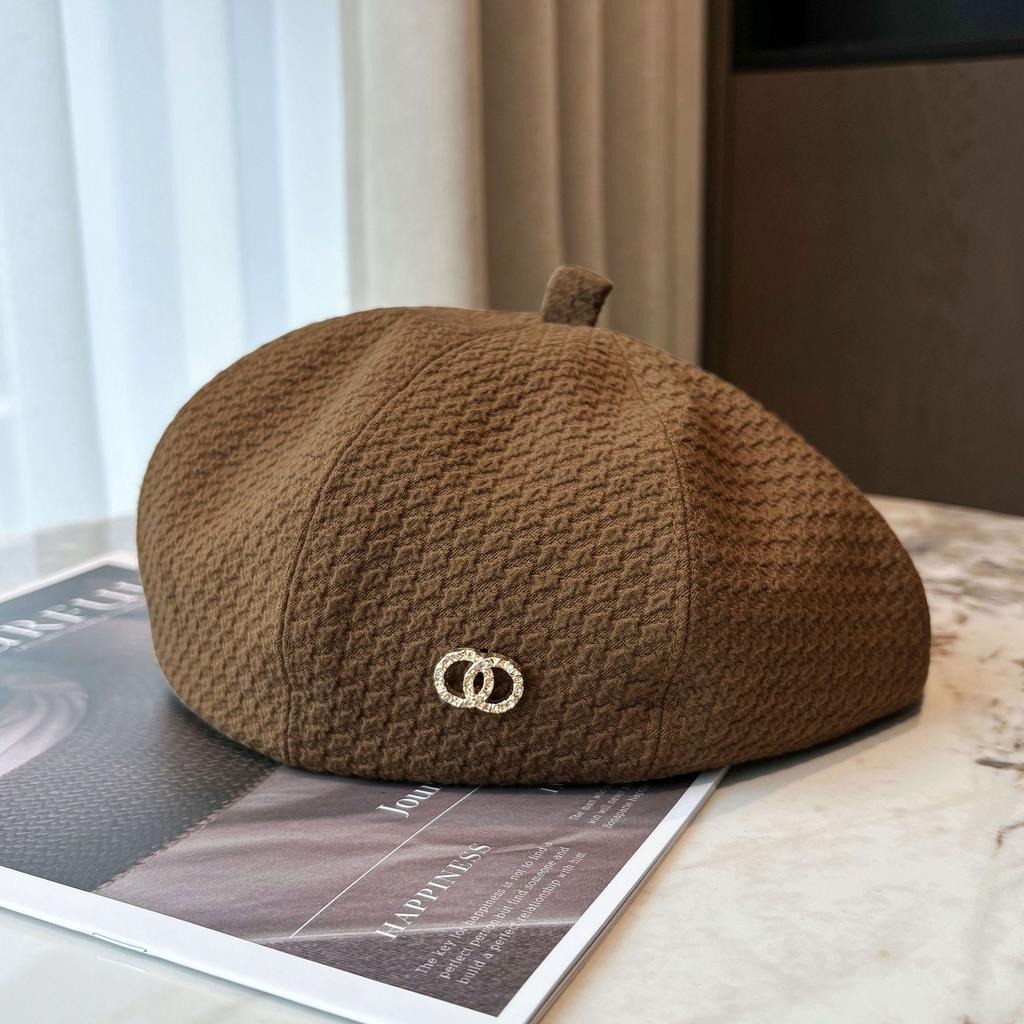 Beret Hats for Women In Autumn and Winter Japanese Style Painter Hats That Make The Face Look Small and Versatile Large Head Pumpkin Bud Hat