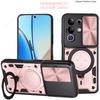 Slide Lens Armor Funda for Vivo Y29 4G Global Case for Vivo T4X 5G India Y300t China Case Magnetic Ring Kickstand Holder Cover