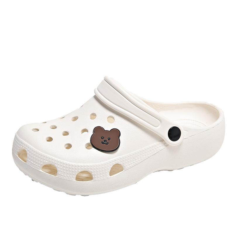 EVA nurse beach hole shoes women's summer bear new home platform outer wear versatile bag head cool slippers