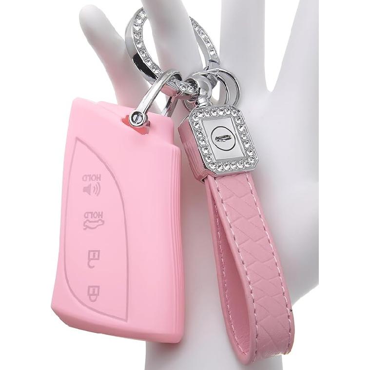 For Lexus Key Fob Cover Keychain KeyCase Compatible With 2018-2024 ES350 RX350H LC500H LS500H UX200 UX250H ES250 ES300H GX460 NX350 NX450