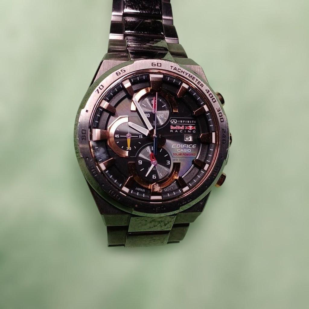 Used CASIO EDIFICE Red Bull Racing, secondary battery replaced