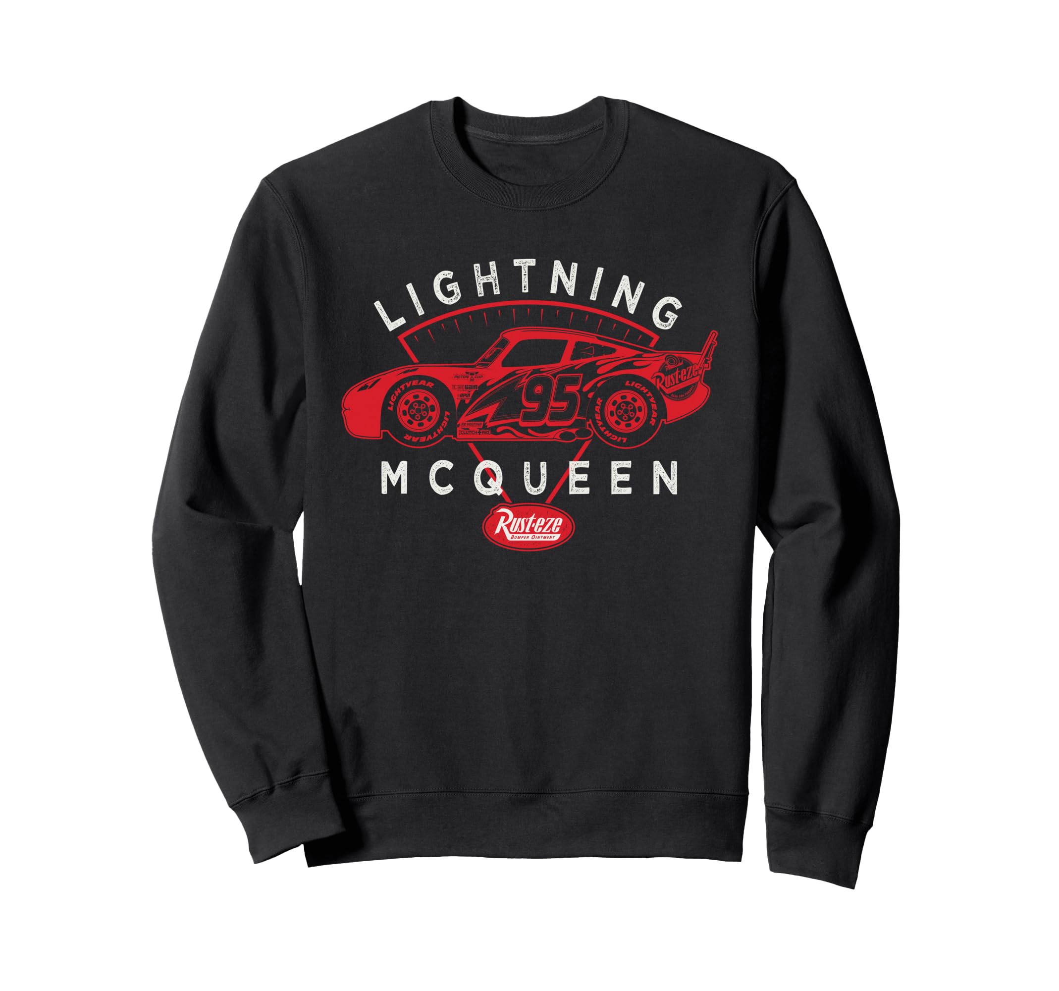 

Disney and Pixar s Cars Lightning McQueen Rustise Logo Sweatshirt