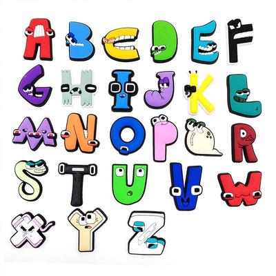 26Pcs Creative Alphabet Series PVC Shoe Charms for Shoe Decorations