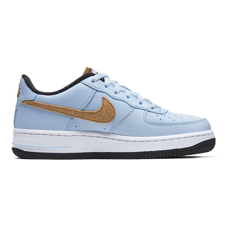 Nike Air Force 1 Felt Low top Kids' Skateboarding Shoes Sky Blue Teenagers BV6058-400