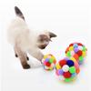 Seven-Color Handmade Bell Ball Toy: Elastic Cat Chewing & Sound Ball