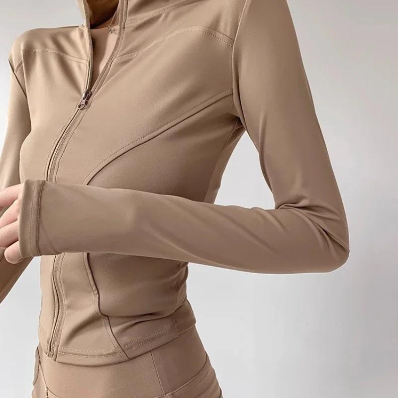Sun Quick Drying Sports Coat Women's Tight Yoga Jacket Long Sleeve Zipper Jacket Running Fitness Women's Jacket