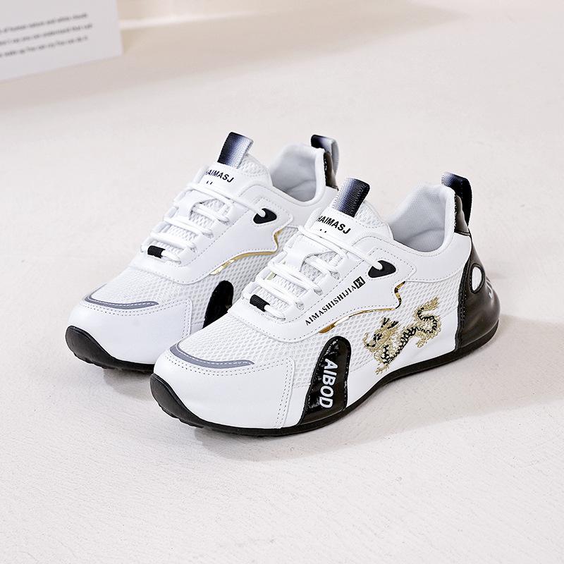 

Весняно-осіннє нове універсальне повсякденне спортивне взуття на платформі, маленькі білі туфлі для жінок, легке дихаюче нековзне одинарне взуття 40