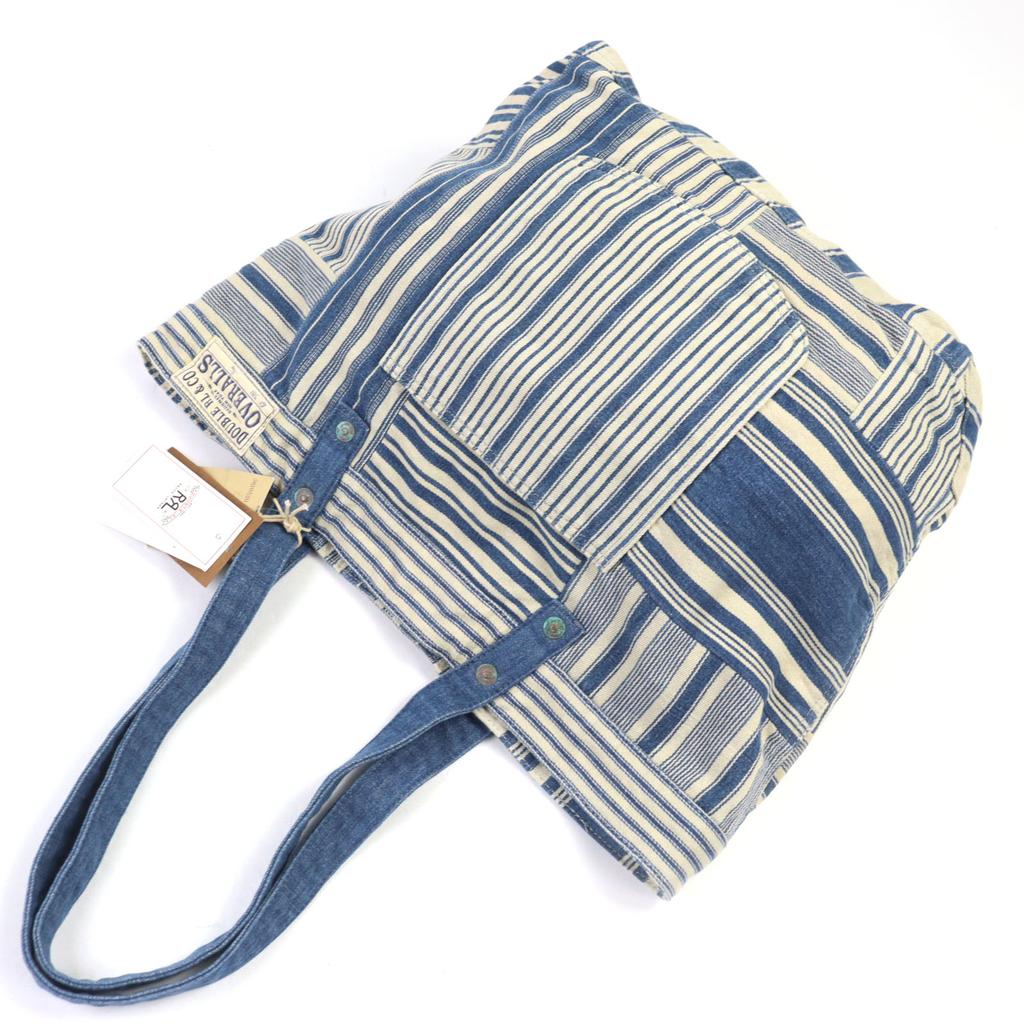 Pristine RRL Tote Bag Indigo Striped Patchwork Tote Bag Indigo blue Women Used