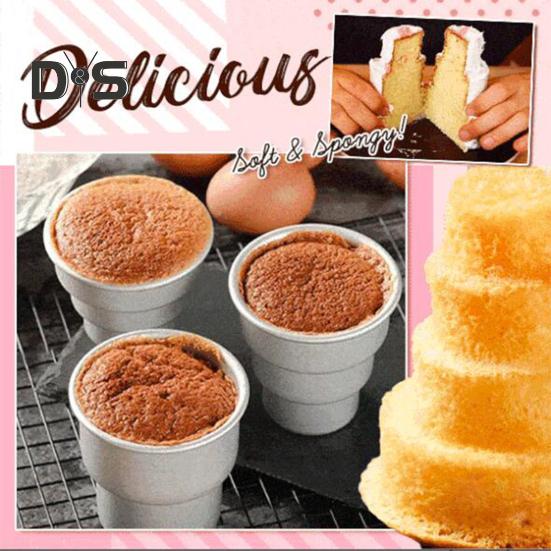 Food Grade Non Stick Cake Mold Aluminum Alloy High Temperature Resistant 3 Tiers Cake Pan Party Decor