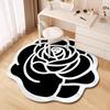 Rose-Shaped Diatom Mud Floor Mat - Stain-Resistant, Easy-to-Clean, for Bedroom or Living Room