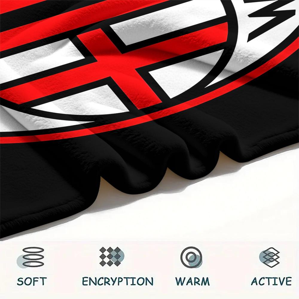 AC Milan Print Flannel Blanket, High Quality Comfortable for All Seasons, Home Decor, Warmth and Comfort, Perfect for Christmas Gifts