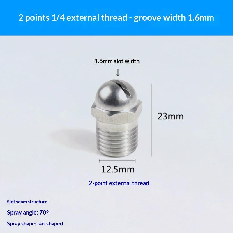 Hot Flat Fan Spray Nozzle BHC Air Knife Blowing Wind Nozzle 1/8'' 1/2'' Slot Cleaning High Pressure For Industrial Dust Removal