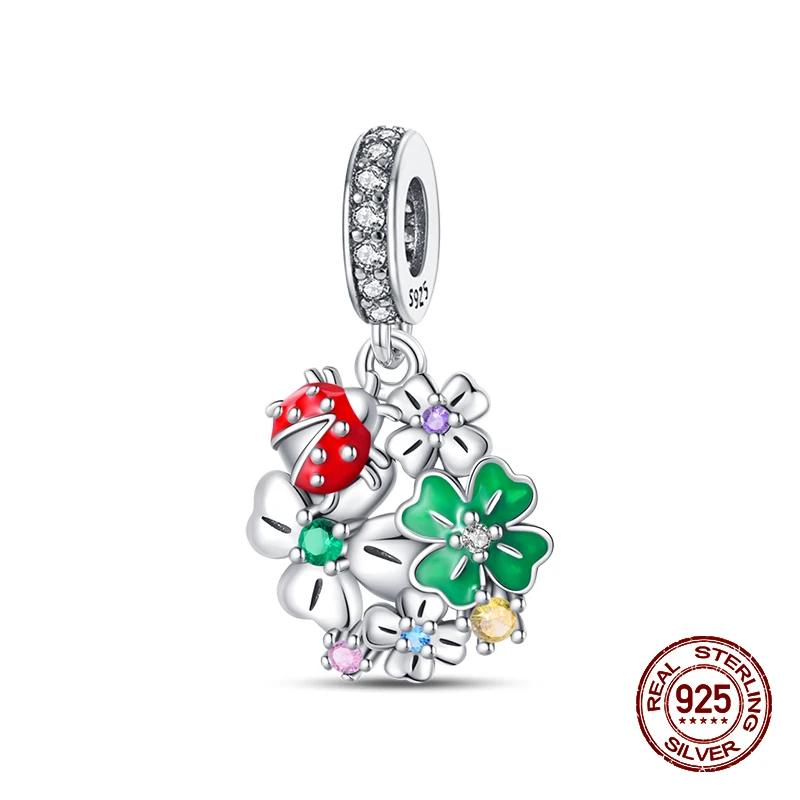 Spring Luminous Star Firefly Series Flowers Insect Animal Charms Beads Fitcopper Original Bracelets Women Fine Jewelry Gift