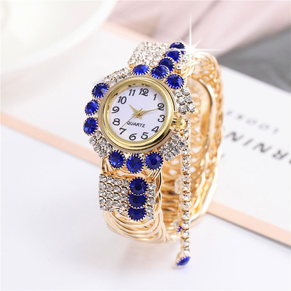 Mode Damenuhr mit glänzenden Diamanten Uhr Damen Luxusmarke Damen Lässig Damen Armband Kristalluhren Relogio Feminino
