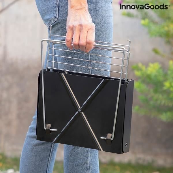 Barbecue - InnovaGoods - FOLDCUE - Pliable - Portable - Noir