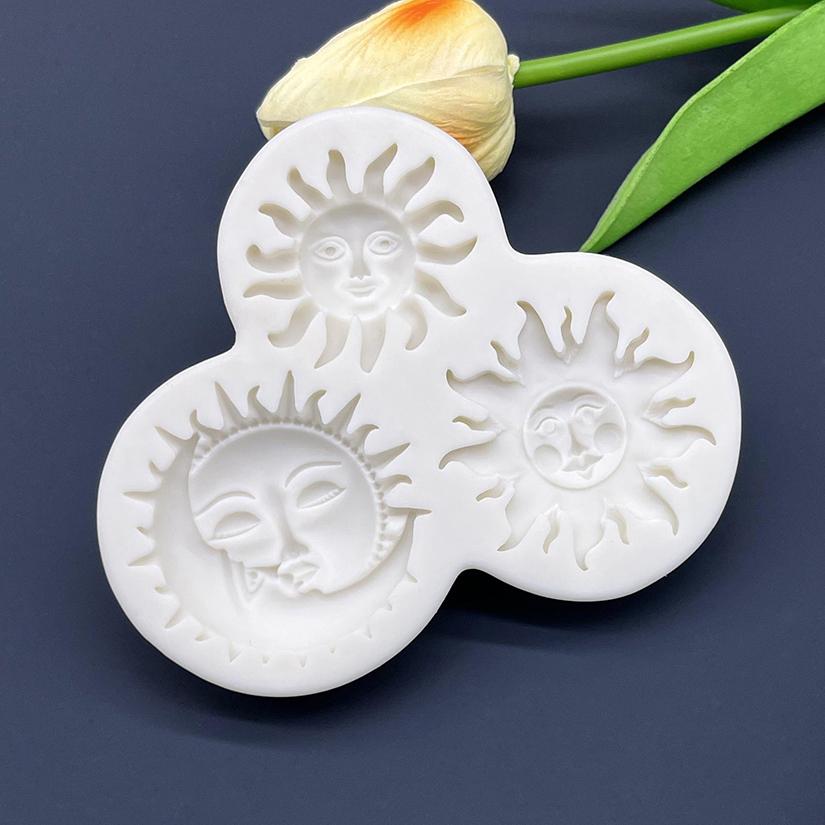 Sun Face Silicone Sugarcraft Mold Fondant Cake Decorating Tools Cupcake Chocolate Baking Molds