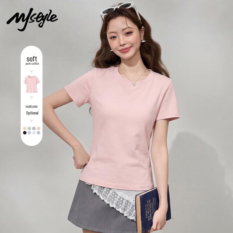 MJ STYLE Women s Slim Fit Short Sleeve T-Shirt L