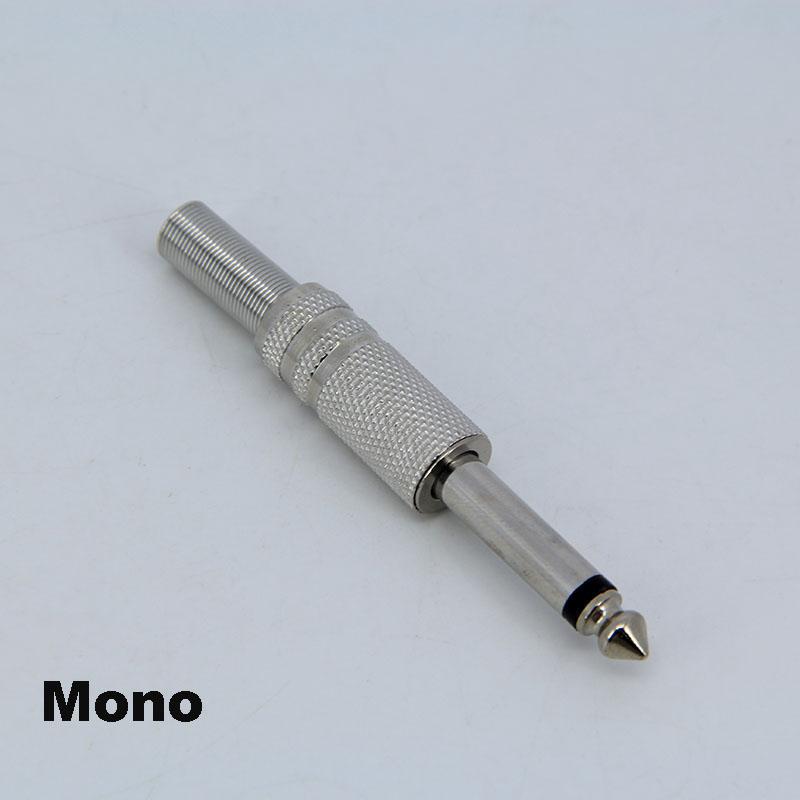 6.35mm 6.5mm Audio Male Female Mono Stereo Solder Connector Plug Socket 2 3 Pole Gold Plated Metal Amplifier Mic Converter