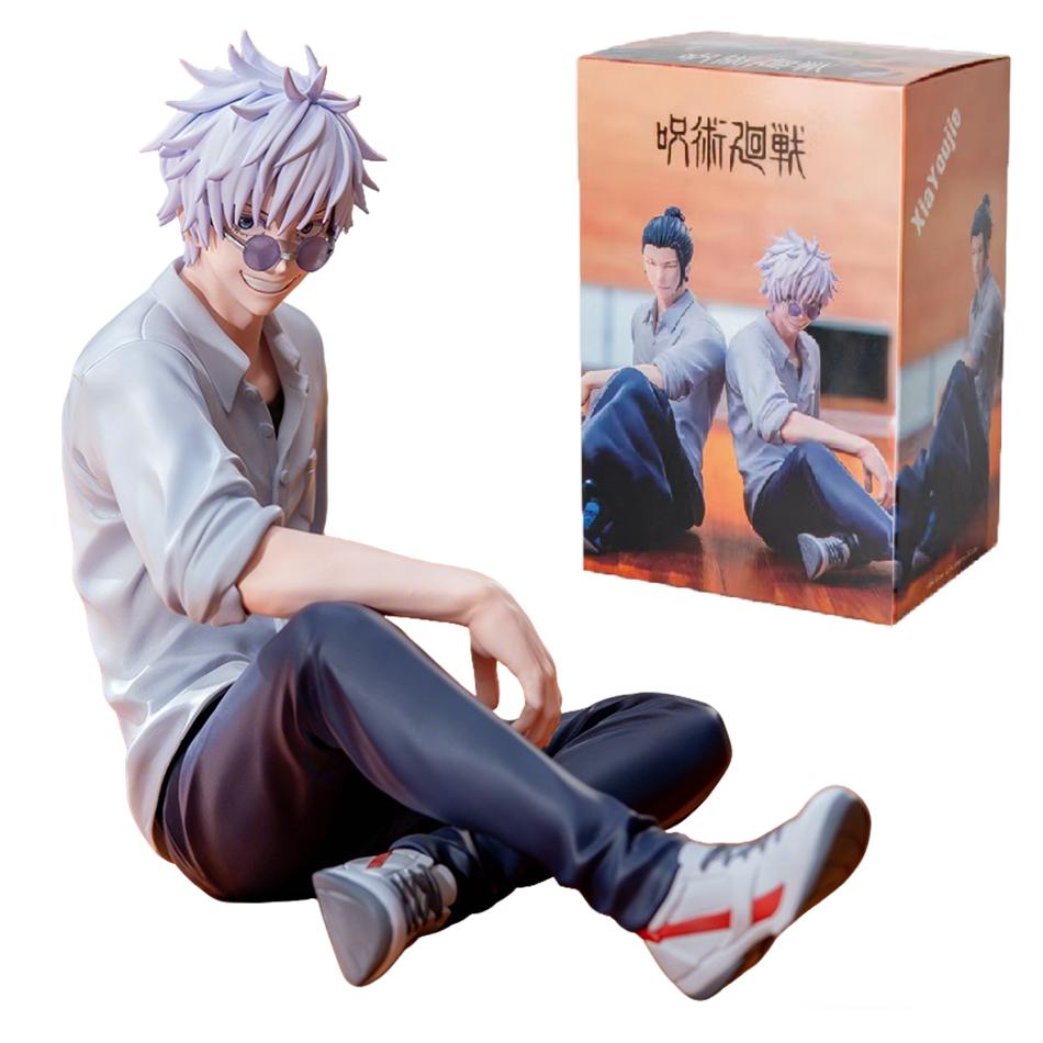 New Gojo Satoru Anime Jujutsu Kaisen Figure Geto Suguru Yumemirize Sitting Position Collection Model Gift Toy Action Figure PVC