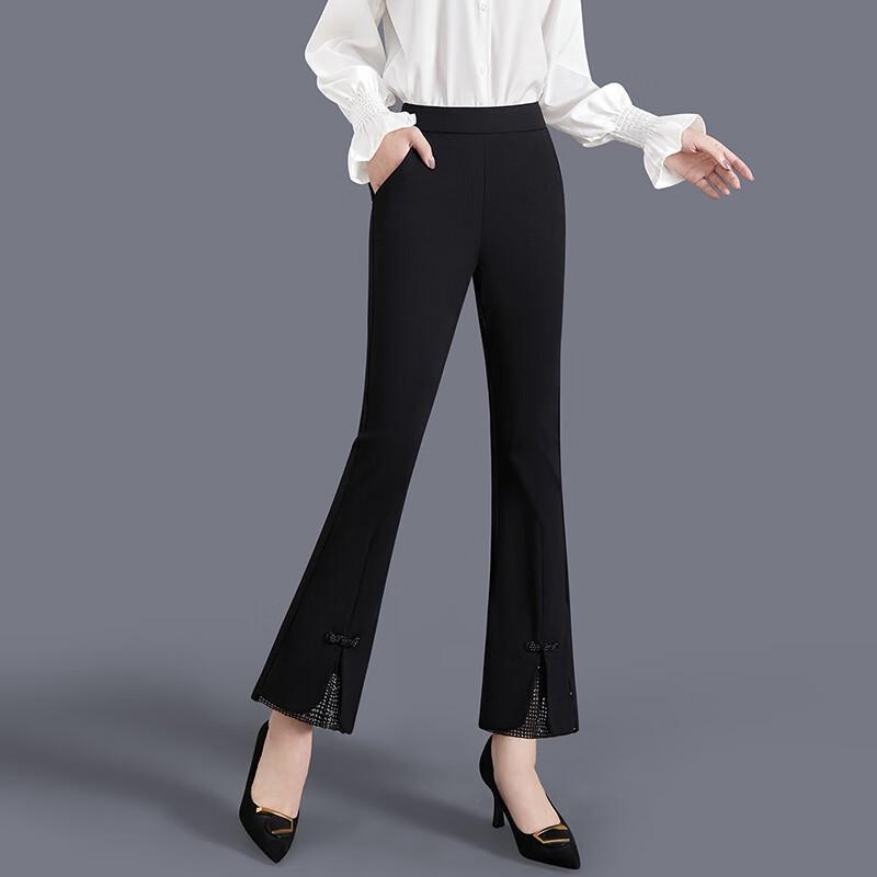 Ta Chi Damskor med Strass och Hög Midja, Bootcut