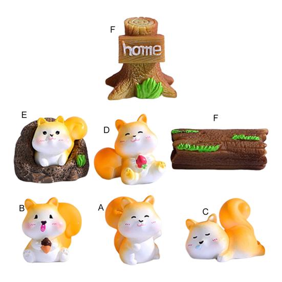 Fashion Decorative Anti-fade Eco-friendly Sweet Expression Animal Figurine for Office Squirrel Statue