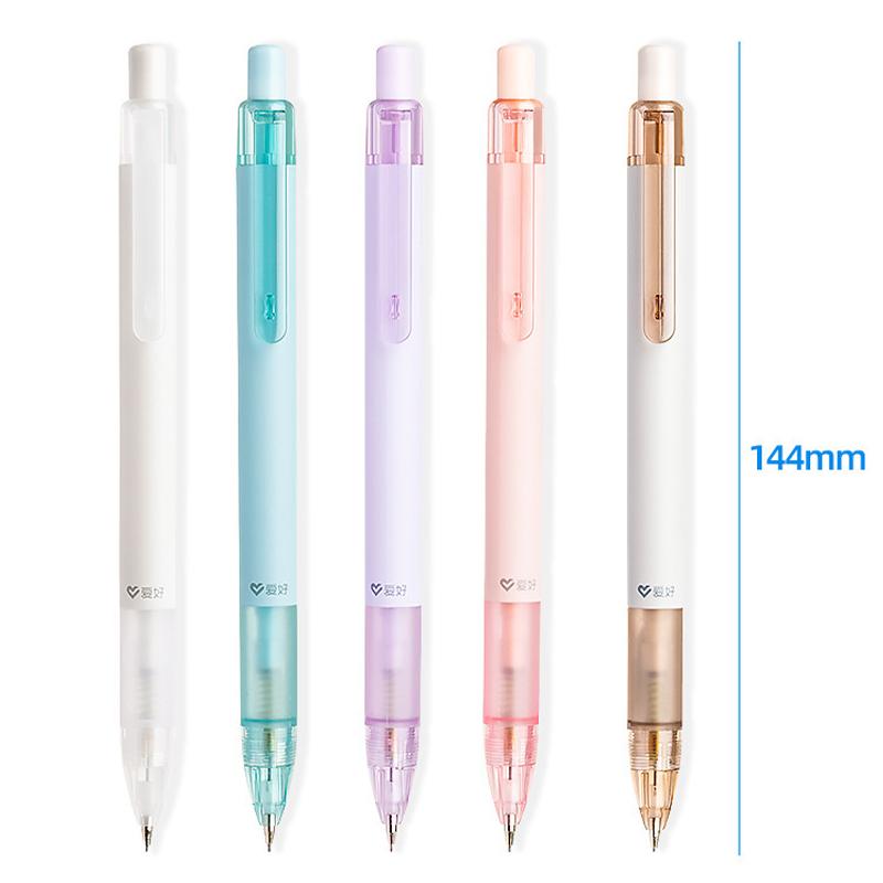 Solid Color Press Type Automatic Pencil Cute Mechanical Pencil Writing Drawing