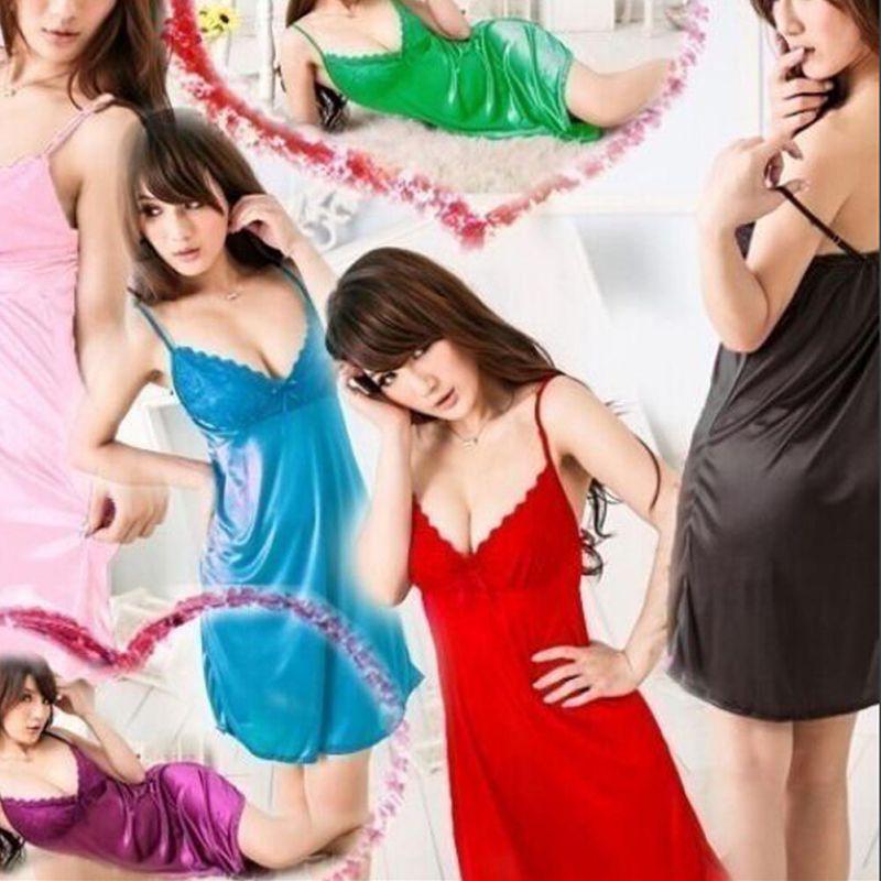 Women Sexy Lace Lingerie Sling Dress Sleepwear Nightdress Temptation Underwear