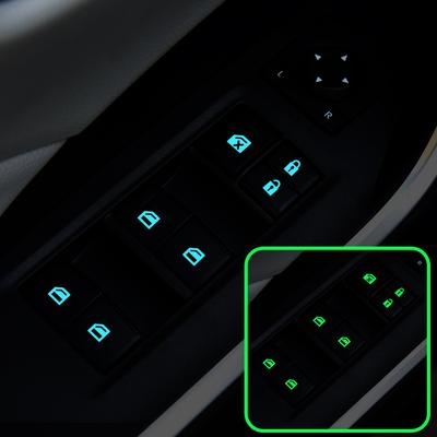 Car Door Windows Control Panel Luminous Button Sticker For Toyota C-HR CHR Corolla Rav4 Rav 4 Auris Yaris Prius Camry Prado