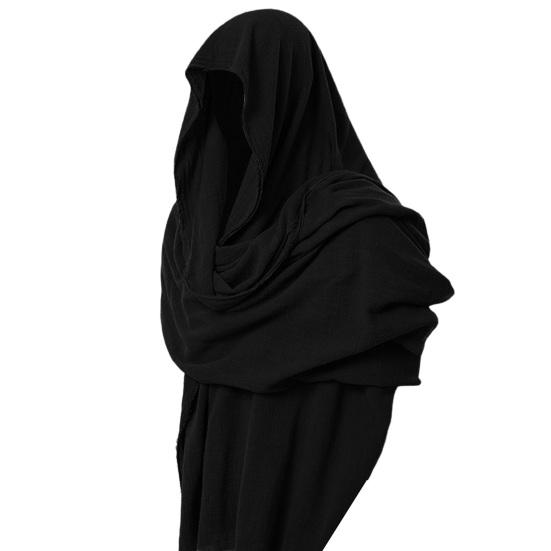 Men Scarf Vintage Soft Fabric Comfortable Breathable Solid Color Keep Warm Spring Male Hood Cloak Medieval Costume for Banquet