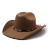Cowboy Style Decoration Western Denim Felt Top Hat Outdoor Travel Warm Hat Tide
