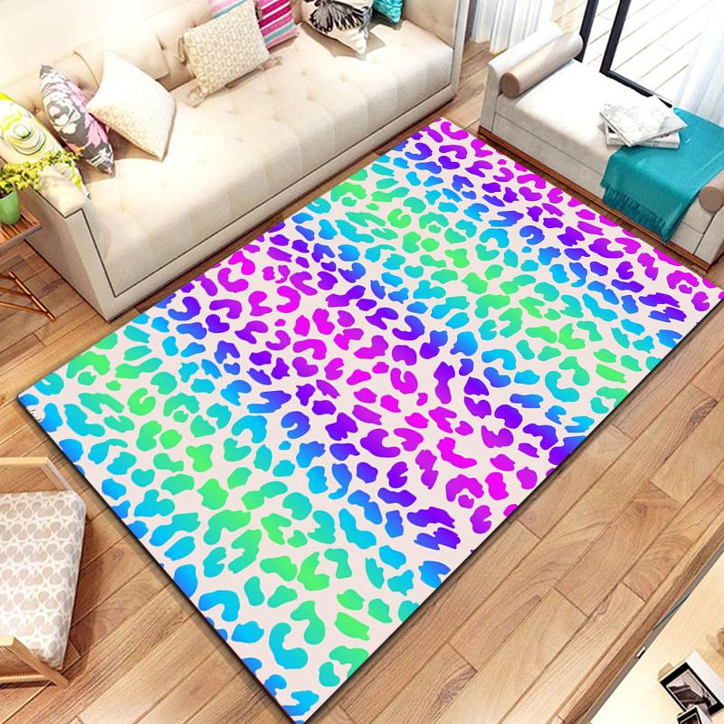 Leopard Print Printed Texture Fur Carpet For Living Room Panther Wild Tiger Lion Area Large Rug Non Slip Bathmat Home Decor Mat