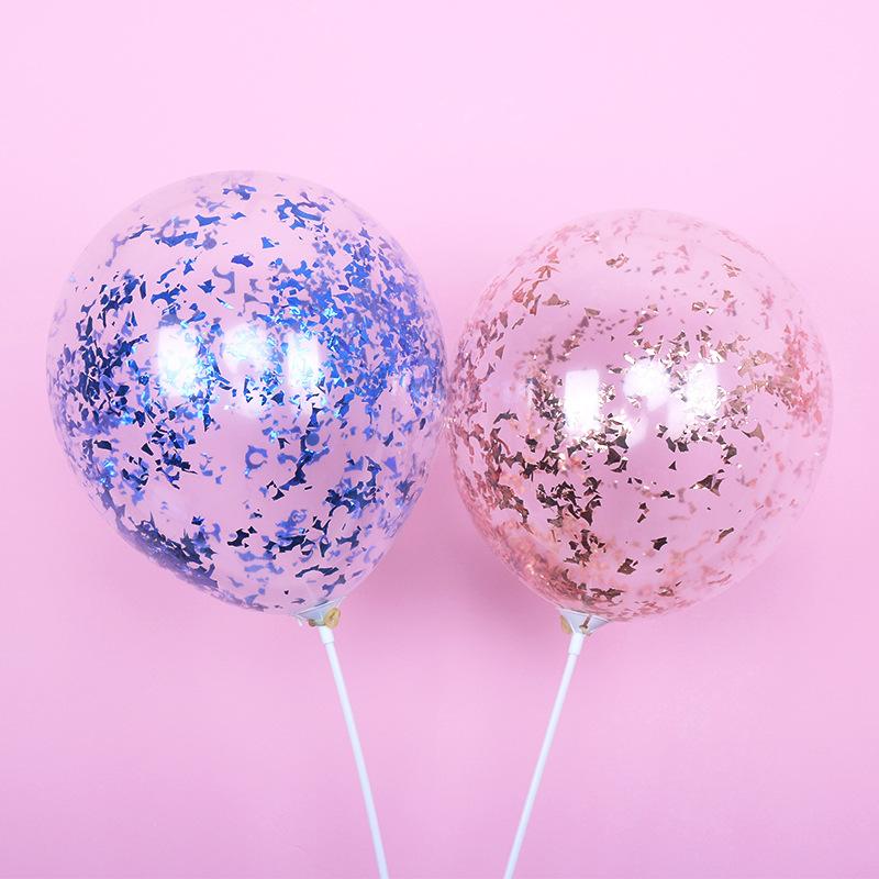 12 Inch (100pcs/bag) Fragmented Paillette Latex Balloon Wedding Birthday Party Transparent Confetti Balloons