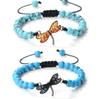 Dragonfly Water Touch Adjustable Blue Turquoise Beaded Bracelet