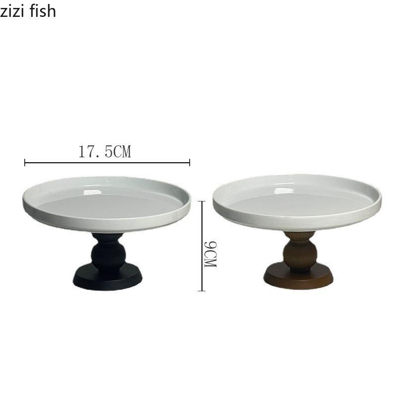 Keramisk middagstallerken Husholdningshøyfots frukttallerken Snacktallerkener Desserttallerkener Brødtallerkener Kakeutstillingsstativ Kjøkkenutstyr