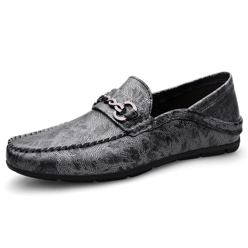 Men's Leather Slip-on Loafers: Large Size, Soft Sole, Casual & Business Style Driving Moccasins.