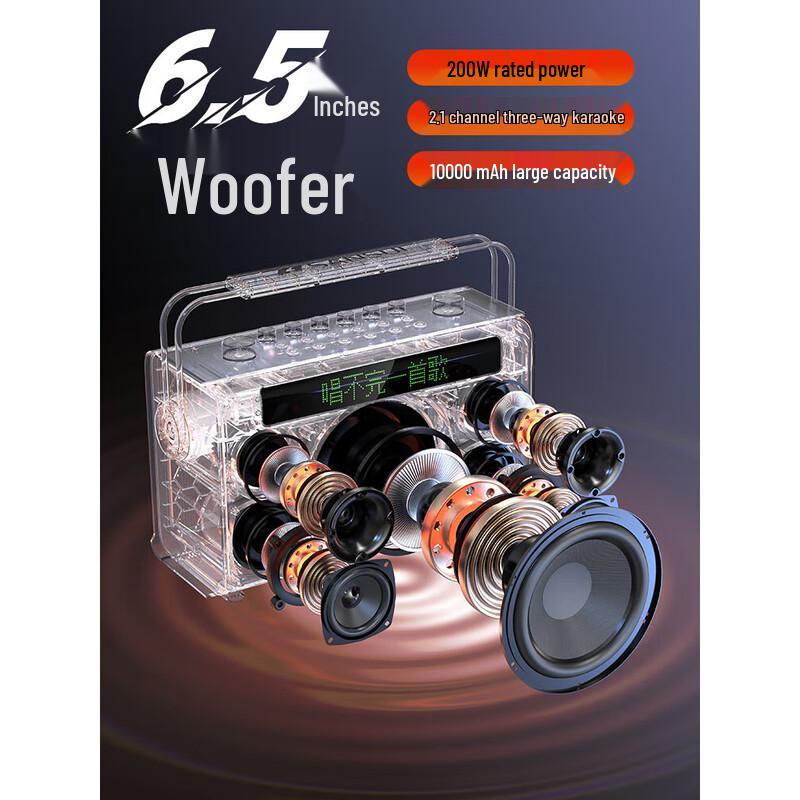 SANSUI E96 High-Power Portable Karaoke & Live Stream Speaker