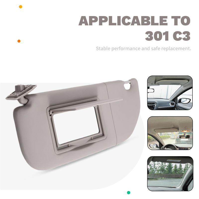 Car Inner Sun Visor Mirror Shield Shade Board For 301 For Citroen C3- Part Numbers 98038432DS 98038433DS