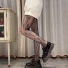 High-Waist Elastic Waistline Thin Hollow Women Stockings Sexy Cross Pattern Fishing Net Stockings Club Wear