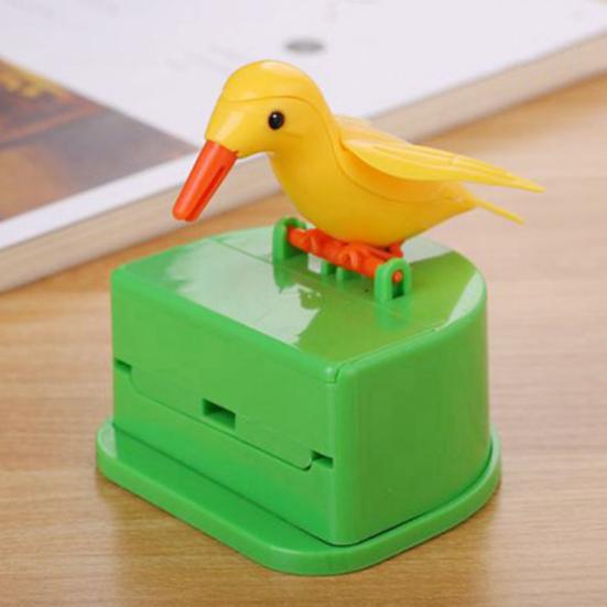 Dávkovač párátek ptáček lisované dřevo držák párátek bezdotykový přenosný domov kancelář restaurace stolní automatický organizér na párátka kontejner