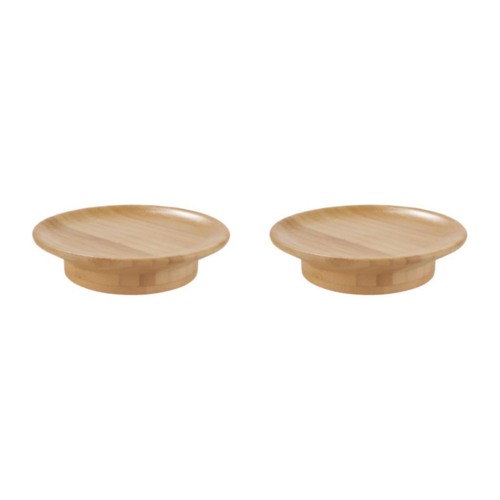

2/4/6pcs Round Bamboo Wine Glass Topper Red Wine Splashing Coasters Wine Glass Charcuterie Board Topper Dual-Use Bamboo-Coasters