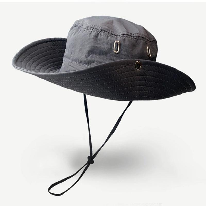 Summer Outdoor Bucket Hiking Hat Fishman Caps UV Protection Wide Brim Bucket Hat for Man Woman Climbing Hiking Fishing Beach Cap