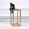 Home Decoration Accessories Thinker Rodin Sculpture Gold Stainless Steel Frame Desk Decoration Crafts Figurines Miniatures