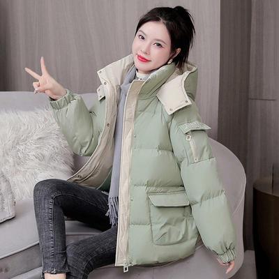New Fashion Women Autumn Winter Thicken Warm Parka Female Casual Solid Color Pocket Loose Hooded Short Coat Jackets Outwear