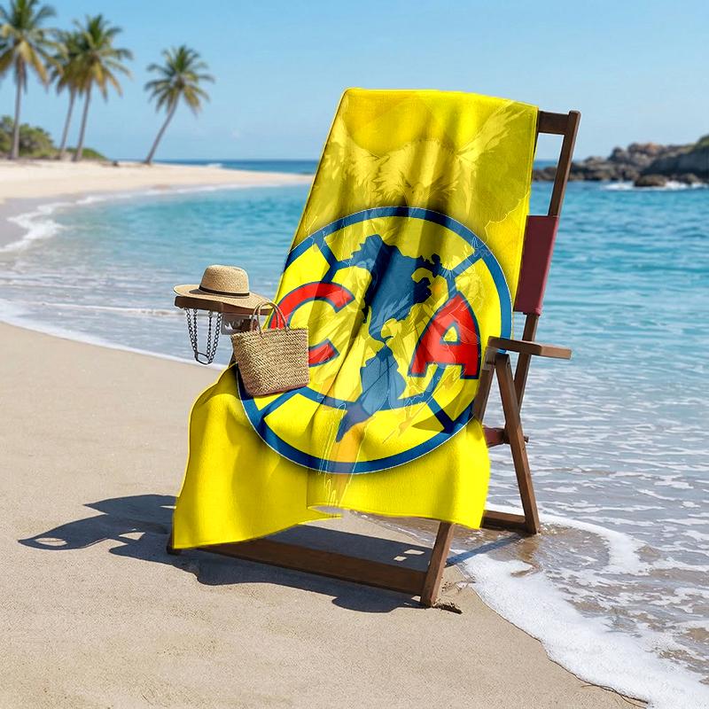 Club Amrica Fashion Beach Towel: Ideal for Summer Adventures Soft, Absorbent and Quick Drying Suitable for Swimming and Bathing